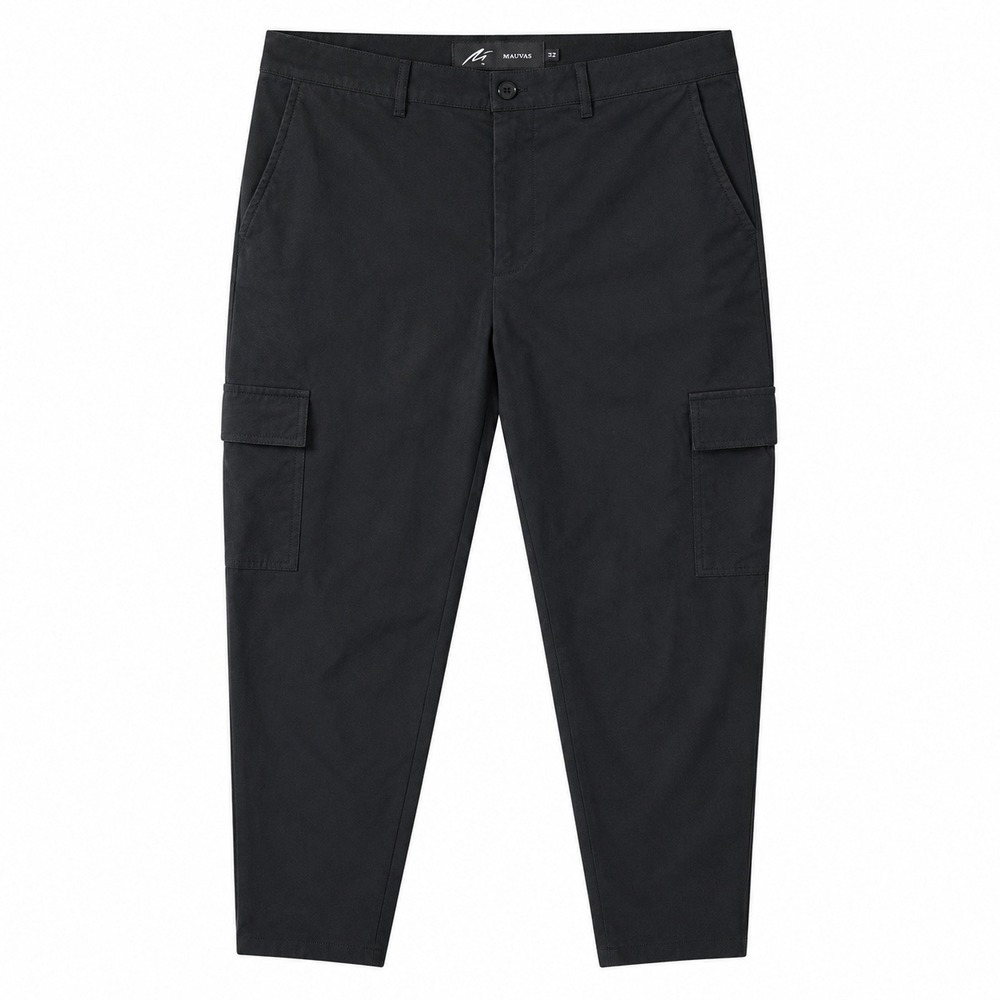 Mauvais Pants Mens Size 30 Cargo Trousers Black Tapered Tech Stretch Utility